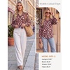image:imageGRACE KARIN Womens Boho Floral Tops 2026 Fall Button Down Long Sleeve Blouses Dressy Casual V Neck Work Trendy ShirtsBrown White Floral