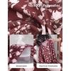 image:imageGRACE KARIN Womens Boho Floral Tops 2026 Fall Button Down Long Sleeve Blouses Dressy Casual V Neck Work Trendy ShirtsBrown White Floral