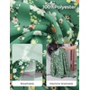 image:imageGRACE KARIN Womens Boho Floral Tops 2026 Fall Button Down Long Sleeve Blouses Dressy Casual V Neck Work Trendy ShirtsGreen