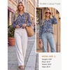 image:imageGRACE KARIN Womens Boho Floral Tops 2026 Fall Button Down Long Sleeve Blouses Dressy Casual V Neck Work Trendy ShirtsNavy Blue