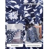 image:imageGRACE KARIN Womens Boho Floral Tops 2026 Fall Button Down Long Sleeve Blouses Dressy Casual V Neck Work Trendy ShirtsNavy Blue
