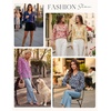 image:imageGRACE KARIN Womens Boho Floral Tops 2026 Fall Button Down Long Sleeve Blouses Dressy Casual V Neck Work Trendy ShirtsNavy Blue