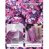 image:imageGRACE KARIN Womens Boho Floral Tops 2026 Fall Button Down Long Sleeve Blouses Dressy Casual V Neck Work Trendy ShirtsPurple