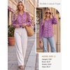 image:imageGRACE KARIN Womens Boho Floral Tops 2026 Fall Button Down Long Sleeve Blouses Dressy Casual V Neck Work Trendy ShirtsPurple