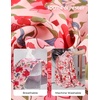 image:imageGRACE KARIN Womens Boho Floral Tops 2026 Fall Button Down Long Sleeve Blouses Dressy Casual V Neck Work Trendy ShirtsRed Pink Floral