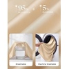 image:imageGRACE KARIN Womens Business Casual Tops Long Sleeve Work Satin Blouses Dressy V Neck Silk Shirts Fall Trendy OutfitsApricot