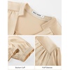 image:imageGRACE KARIN Womens Business Casual Tops Long Sleeve Work Satin Blouses Dressy V Neck Silk Shirts Fall Trendy OutfitsApricot