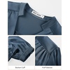 image:imageGRACE KARIN Womens Business Casual Tops Long Sleeve Work Satin Blouses Dressy V Neck Silk Shirts Fall Trendy OutfitsBlue