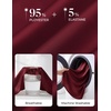 image:imageGRACE KARIN Womens Business Casual Tops Long Sleeve Work Satin Blouses Dressy V Neck Silk Shirts Fall Trendy OutfitsWine Red