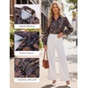 image:imageGRACE KARIN Womens Button Down Floral Print Shirts Dressy Casual Long Sleeve Blouses 2026 Business Work Outfits TopsBlack Floral
