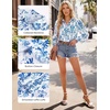 image:imageGRACE KARIN Womens Button Down Floral Print Shirts Dressy Casual Long Sleeve Blouses 2026 Business Work Outfits TopsBlue