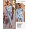 image:imageGRACE KARIN Womens Button Down Floral Print Shirts Dressy Casual Long Sleeve Blouses 2026 Business Work Outfits TopsBlue