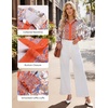 image:imageGRACE KARIN Womens Button Down Floral Print Shirts Dressy Casual Long Sleeve Blouses 2026 Business Work Outfits TopsOrange
