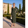 image:imageGRACE KARIN Womens Floral Long Sleeve DressesFormal Bodycon Wedding Guest DressV Neck Mesh Cocktail Maxi DressesArmy Green