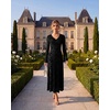 image:imageGRACE KARIN Womens Floral Long Sleeve DressesFormal Bodycon Wedding Guest DressV Neck Mesh Cocktail Maxi DressesBlack