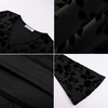 image:imageGRACE KARIN Womens Floral Long Sleeve DressesFormal Bodycon Wedding Guest DressV Neck Mesh Cocktail Maxi DressesBlack