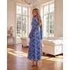 image:imageGRACE KARIN Womens Floral Long Sleeve DressesFormal Bodycon Wedding Guest DressV Neck Mesh Cocktail Maxi DressesGray Blue
