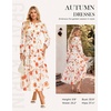 image:imageGRACE KARIN Womens Floral Long Sleeve Maxi Dress 2026 V Neck Fall Wedding Guest Outfits Boho Flowy Dresses with PocketsOrange Floral