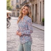 image:imageGRACE KARIN Womens Floral Long Sleeve Tops 2026 Summer V Neck Chiffon Blouses Dressy Casual Print Work Shirts Boho ClothesBlue Orange Dot