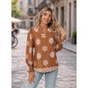 image:imageGRACE KARIN Womens Floral Long Sleeve Tops 2026 Summer V Neck Chiffon Blouses Dressy Casual Print Work Shirts Boho ClothesBrown Boho Floral