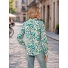 image:imageGRACE KARIN Womens Floral Long Sleeve Tops 2026 Summer V Neck Chiffon Blouses Dressy Casual Print Work Shirts Boho ClothesGreen Wave