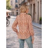 image:imageGRACE KARIN Womens Floral Long Sleeve Tops 2026 Summer V Neck Chiffon Blouses Dressy Casual Print Work Shirts Boho ClothesOrange Brown Dot