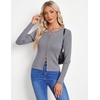 image:imageGRACE KARIN Womens Lightweight Cardigan Sweaters Cropped Button Up Scalloped Summer Outfits for Women 2026Grey