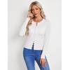 image:imageGRACE KARIN Womens Lightweight Cardigan Sweaters Cropped Button Up Scalloped Summer Outfits for Women 2026White