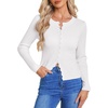 image:imageGRACE KARIN Womens Lightweight Cardigan Sweaters Cropped Button Up Scalloped Summer Outfits for Women 2026White