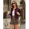 image:imageGRACE KARIN Womens Lightweight Cardigan Sweaters Cropped Button Up Scalloped Summer Outfits for Women 2026Wine Red