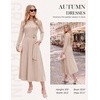 image:imageGRACE KARIN Womens Long Sleeve Maxi Dresses 2026 Casual A Line Flowy Wedding Guest Dress Fall Fashion Clothes with PocketsApricot