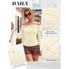 image:imageGRACE KARIN Womens Long Sleeve Off Shoulder Tops Sexy Slim Fitted Y2K Going Out Tops Fall Fashion Outfits 2026White