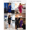 image:imageGRACE KARIN Work Dresses for Women 34 Sleeve Bodycon Pencil Business Outfits Color Block Office Church Clothes with BeltRoyal Blue