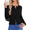 image:imageGRACE KARIN Womens Lightweight Cardigan Sweaters Cropped Button Up Scalloped Summer Outfits for Women 2026Black