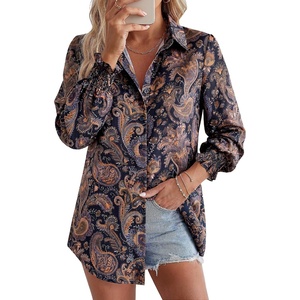 image:imageGRACE KARIN Womens Button Down Floral Print Shirts Dressy Casual Long Sleeve Blouses 2026 Business Work Outfits TopsBlack Floral
