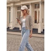 image:imageGRACE KARIN Cropped Cardigan Sweaters for Women Long Sleeve Crew Neck Open Front Jackets Y2K Fall Fashion Clothes 2026Camel