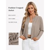 image:imageGRACE KARIN Cropped Cardigan Sweaters for Women Long Sleeve Crew Neck Open Front Jackets Y2K Fall Fashion Clothes 2026Camel