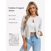 image:imageGRACE KARIN Cropped Cardigan Sweaters for Women Long Sleeve Crew Neck Open Front Jackets Y2K Fall Fashion Clothes 2026Light Gray