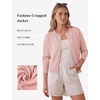 image:imageGRACE KARIN Cropped Cardigan Sweaters for Women Long Sleeve Crew Neck Open Front Jackets Y2K Fall Fashion Clothes 2026Light Pink