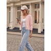 image:imageGRACE KARIN Cropped Cardigan Sweaters for Women Long Sleeve Crew Neck Open Front Jackets Y2K Fall Fashion Clothes 2026Light Pink