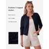 image:imageGRACE KARIN Cropped Cardigan Sweaters for Women Long Sleeve Crew Neck Open Front Jackets Y2K Fall Fashion Clothes 2026Navy Blue