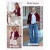 image:imageGRACE KARIN Cropped Cardigan Sweaters for Women Long Sleeve Crew Neck Open Front Jackets Y2K Fall Fashion Clothes 2026Wine Red