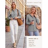 image:imageGRACE KARIN Women Striped Button Down Shirts Dressy Casual Cotton Ruffled Long Sleeve Tops 2026 Summer Fashion Work ClothesBlack