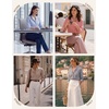 image:imageGRACE KARIN Women Striped Button Down Shirts Dressy Casual Cotton Ruffled Long Sleeve Tops 2026 Summer Fashion Work ClothesKhaki