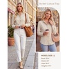 image:imageGRACE KARIN Women Striped Button Down Shirts Dressy Casual Cotton Ruffled Long Sleeve Tops 2026 Summer Fashion Work ClothesKhaki