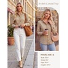 image:imageGRACE KARIN Women Striped Button Down Shirts Dressy Casual Cotton Ruffled Long Sleeve Tops 2026 Summer Fashion Work ClothesSepia
