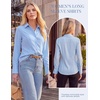 image:imageGRACE KARIN Womens Button Down ShirtsLong Sleeve Collared Dress ShirtWrinkleFree Work Blouse Office Tops 2026 Fall OutfitsLight Blue