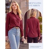 image:imageGRACE KARIN Womens Button Down ShirtsLong Sleeve Collared Dress ShirtWrinkleFree Work Blouse Office Tops 2026 Fall OutfitsWine Red