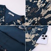image:imageGRACE KARIN Womens Floral Long Sleeve DressElegance Wedding Guest DressesV Neck Flowy Boho Maxi Dress with PocketDark Blue Green With Rice Leaves