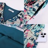 image:imageGRACE KARIN Womens Floral Long Sleeve DressElegance Wedding Guest DressesV Neck Flowy Boho Maxi Dress with PocketDense Dark Green Flowers